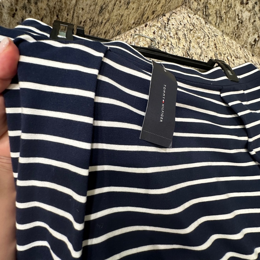 Tommy Hilfiger Blue and White A-Line Mini Skirt Casual - Picture 5 of 5